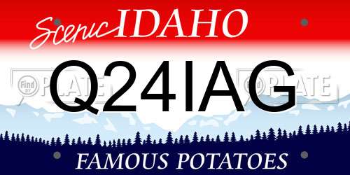 Q24IAG Idaho License Plate