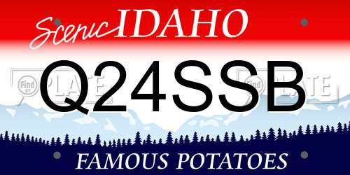 Q24SSB Idaho License Plate