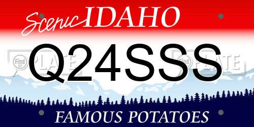 Q24SSS Idaho License Plate