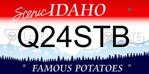 Q24STB Idaho License Plate