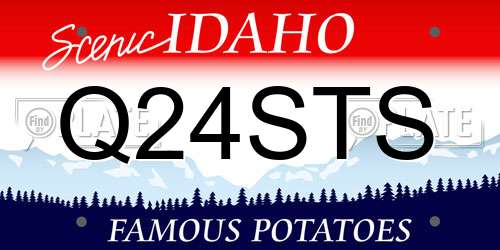 Q24STS Idaho License Plate