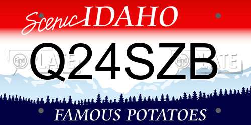 Q24SZB Idaho License Plate