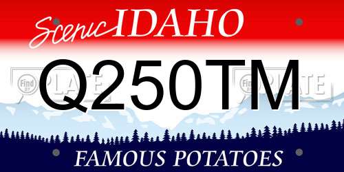 Q250TM Idaho License Plate