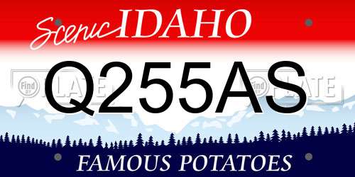 Q255AS Idaho License Plate