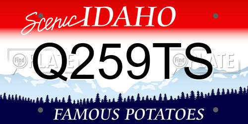 Q259TS Idaho License Plate
