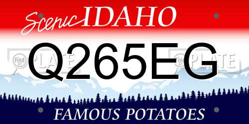 Q265EG Idaho License Plate