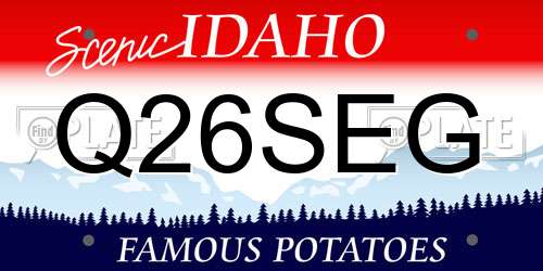 Q26SEG Idaho License Plate