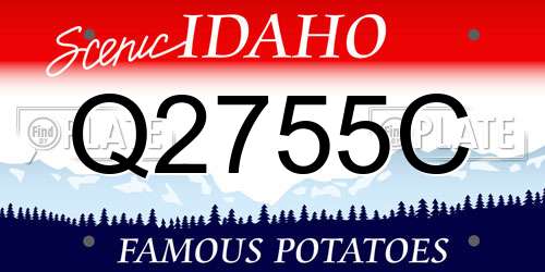 Q2755C Idaho License Plate