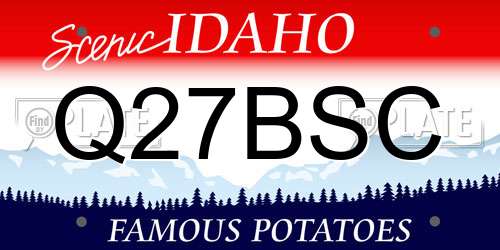 Q27BSC Idaho License Plate