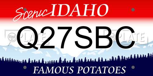 Q27SBC Idaho License Plate