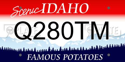 Q280TM Idaho License Plate