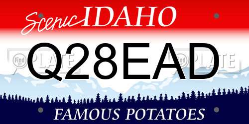 Q28EAD Idaho License Plate