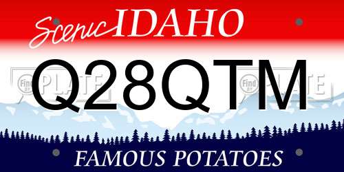 Q28QTM Idaho License Plate