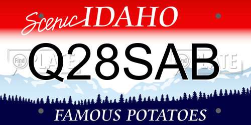 Q28SAB Idaho License Plate