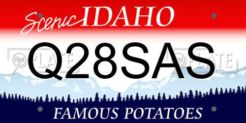 Q28SAS Idaho License Plate