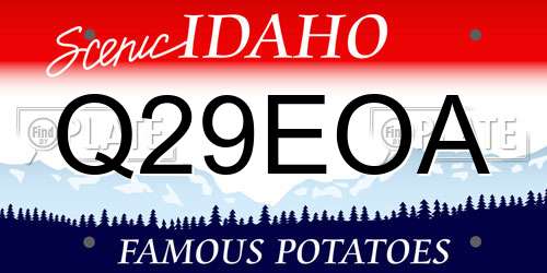 Q29EOA Idaho License Plate