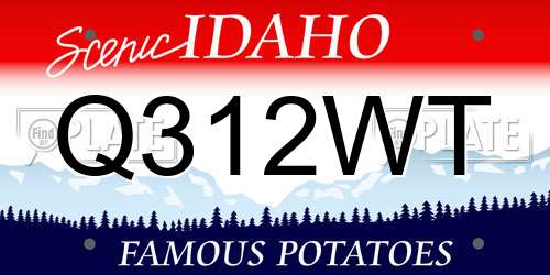 Q312WT Idaho License Plate