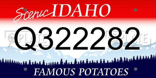 Q322282 Idaho License Plate