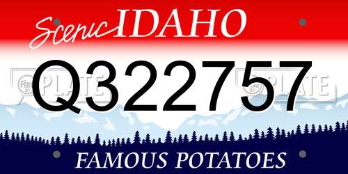 Q322757 Idaho License Plate