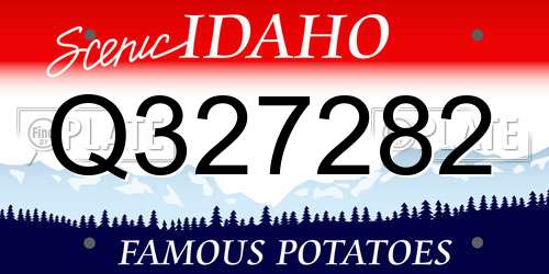 Q327282 Idaho License Plate