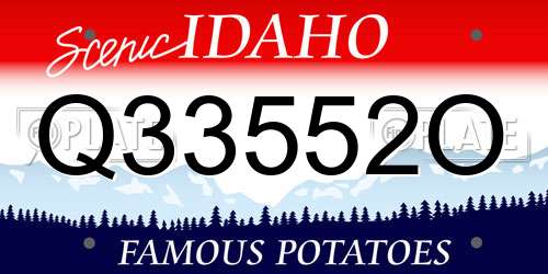 Q33552O Idaho License Plate