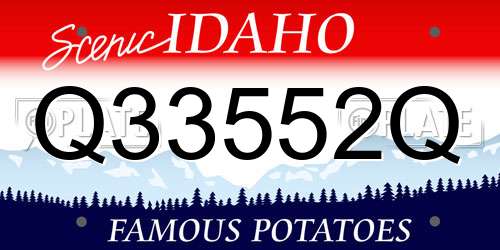 Q33552Q Idaho License Plate