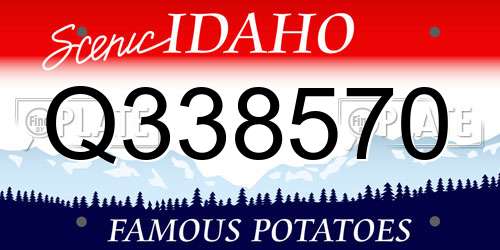 Q338570 Idaho License Plate