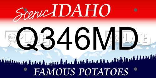 Q346MD Idaho License Plate