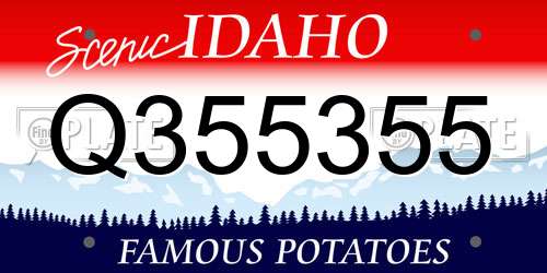 Q355355 Idaho License Plate