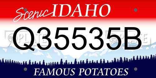 Q35535B Idaho License Plate