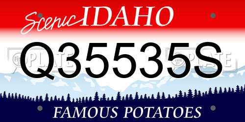 Q35535S Idaho License Plate