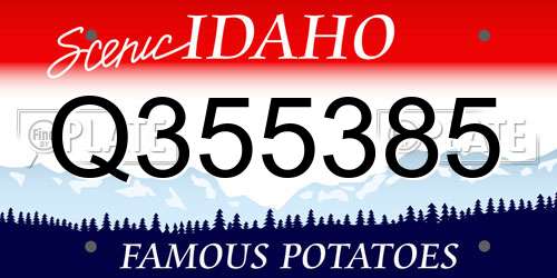 Q355385 Idaho License Plate
