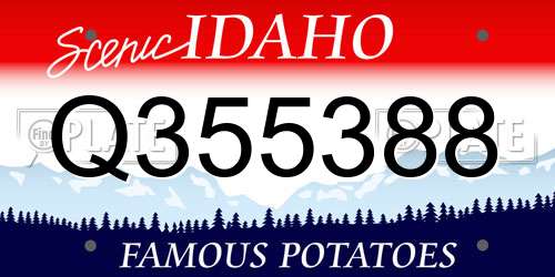 Q355388 Idaho License Plate