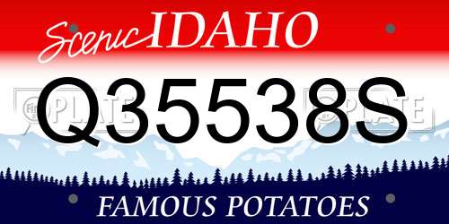 Q35538S Idaho License Plate