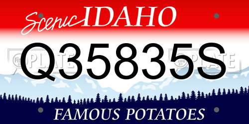 Q35835S Idaho License Plate