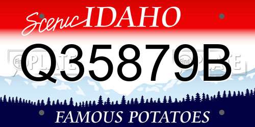 Q35879B Idaho License Plate
