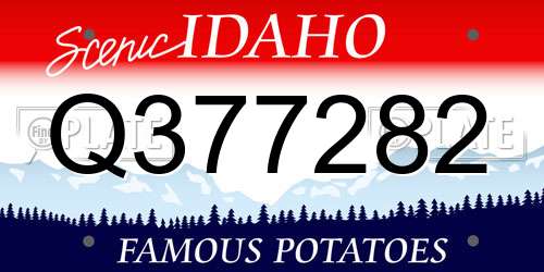 Q377282 Idaho License Plate