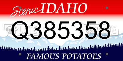 Q385358 Idaho License Plate
