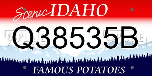 Q38535B Idaho License Plate
