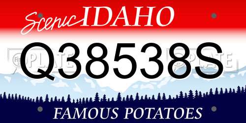 Q38538S Idaho License Plate