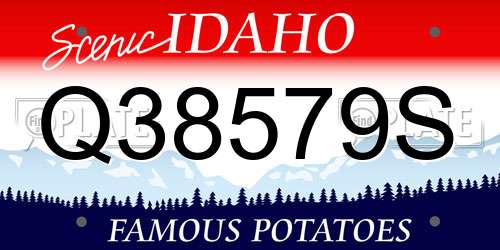 Q38579S Idaho License Plate