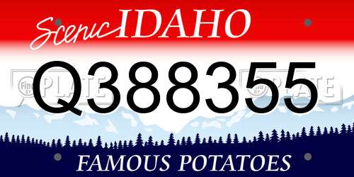 Q388355 Idaho License Plate