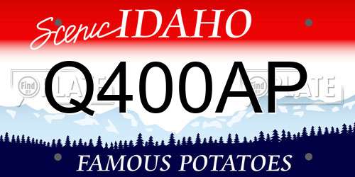 Q400AP Idaho License Plate