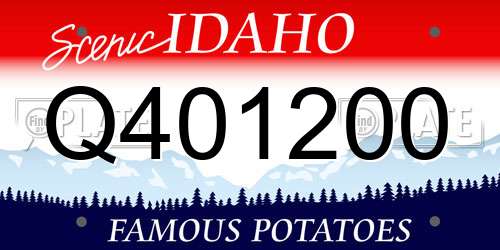Q401200 Idaho License Plate