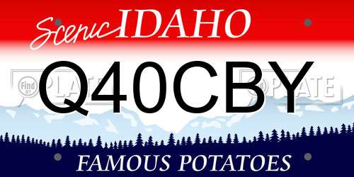 Q40CBY Idaho License Plate