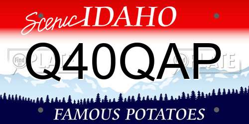 Q40QAP Idaho License Plate