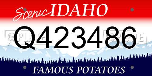 Q423486 Idaho License Plate