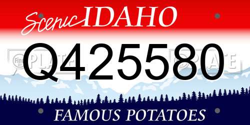 Q425580 Idaho License Plate