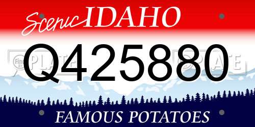 Q425880 Idaho License Plate