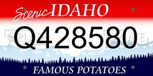 Q428580 Idaho License Plate